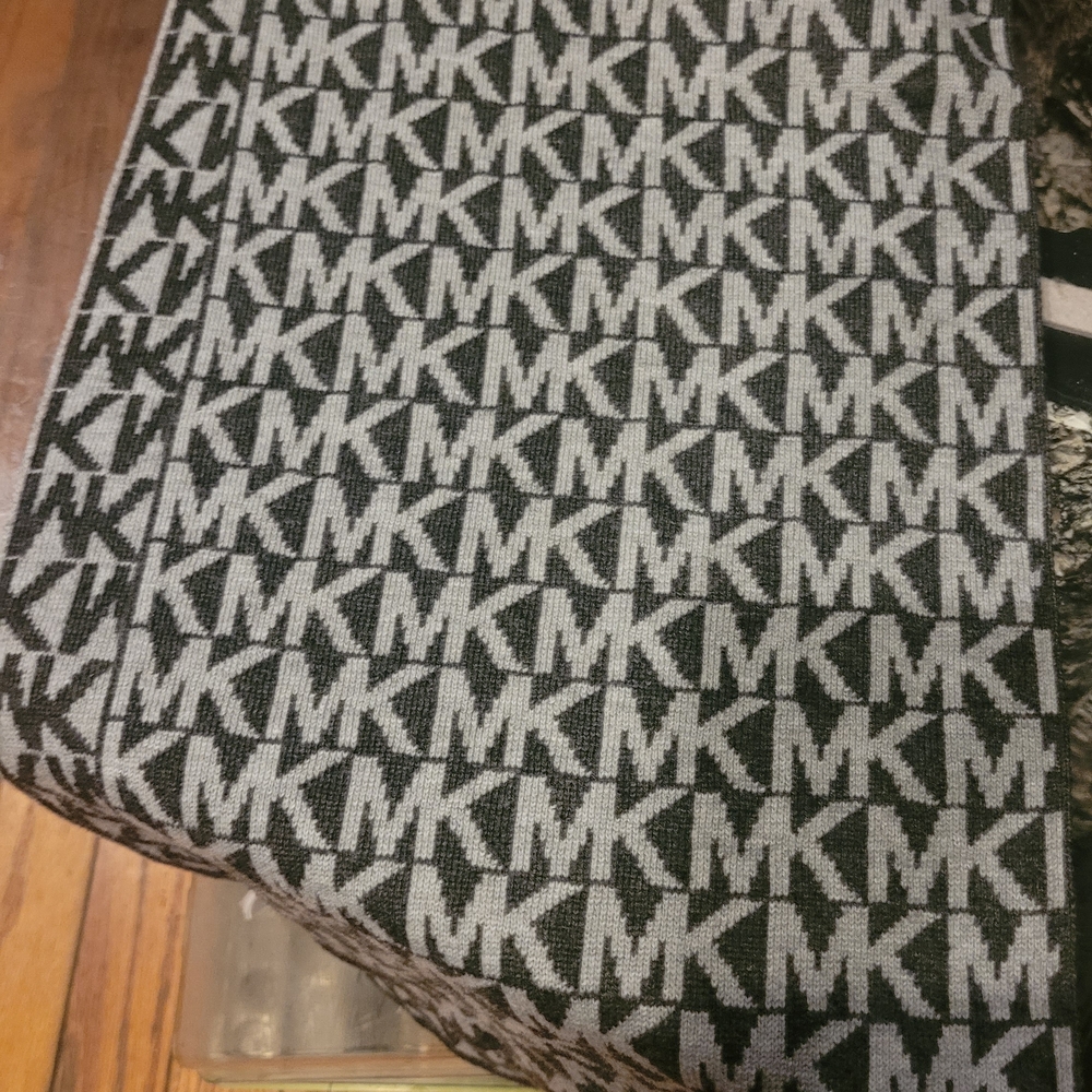 Michael Kors Monogram Black and Gray Scarf